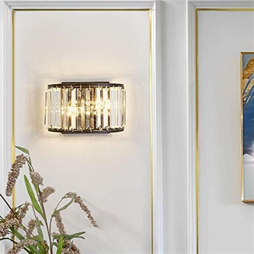 Lampy ścienne wiszące do łazienki E12, nowoczesna kryształowa lampa ścienna do wnętrz, kryształowa kropla kinkiet K9 do sypialni, przedpokoju salonu, jest