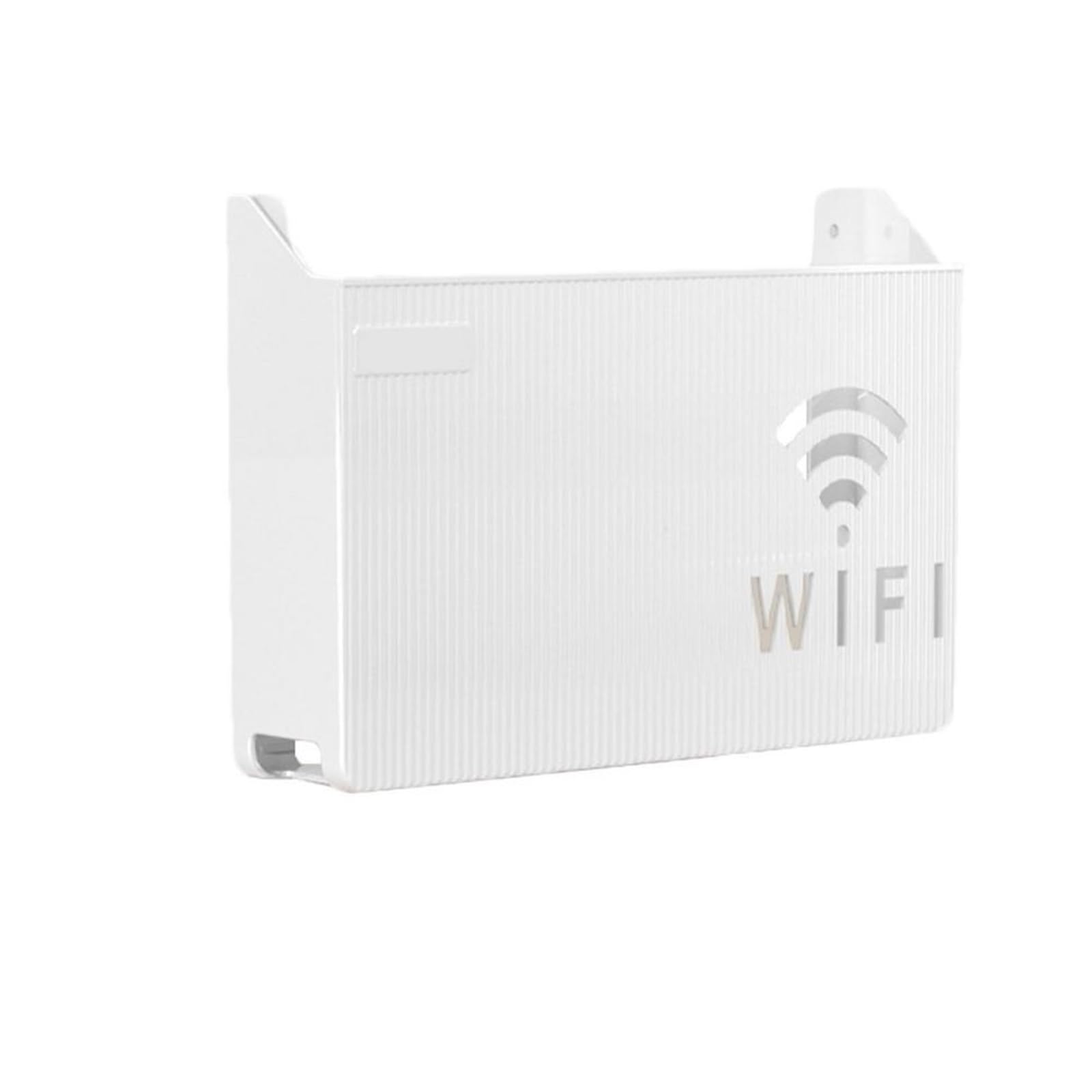 Boîte de rangement routeur wifi en lot de 2 support mural blanc pour décodeur TV - 7
