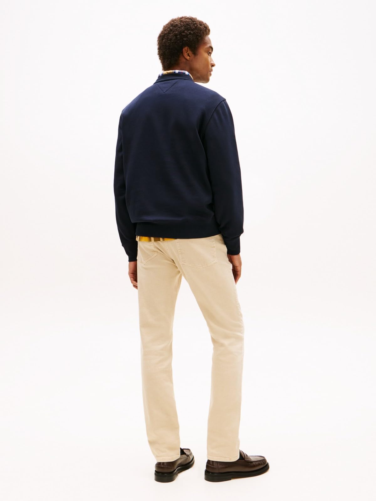 Tommy Hilfiger Męski SMALL CREST OUTLINE CREW NECK MW0MW40863 Pulower Bluza, niebieski, L, Niebieski (pustynne niebo), L