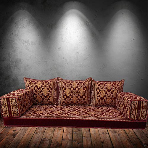 Spirit Home Interiors Sitzsofa aus arabischem Majlis-Fußbodensofa mit Innenfüllungen / SHI_FS363 – Bild 4