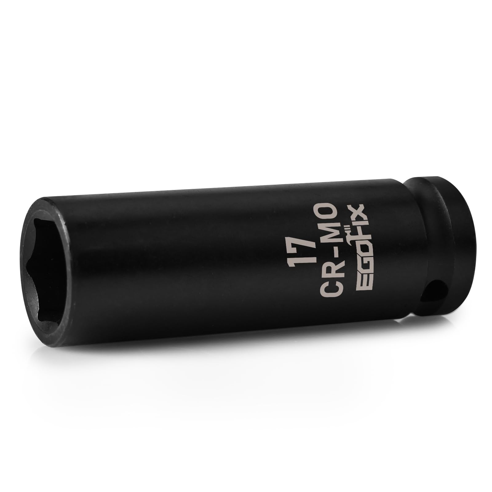 1/2" Drive Deep Impact Socket, 17mm Socket, CR-MO, Metric, 6 Point