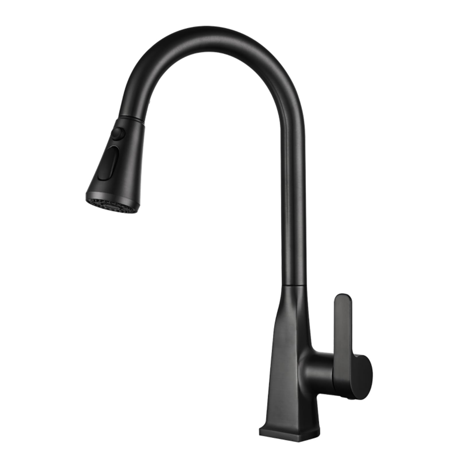 ZYCHSJXA Kitchen Bath Taps with Pull Out Spray Faucet Swivel Brass-Black
