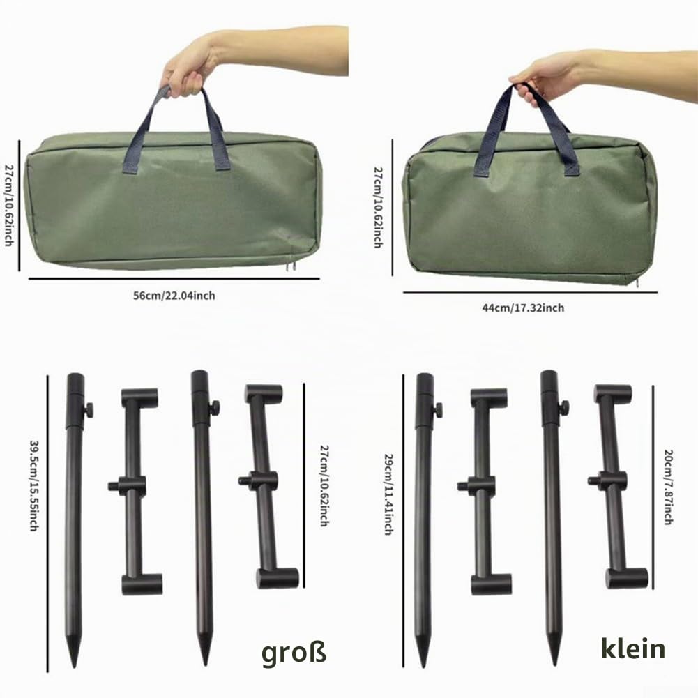 ZYWUOY Karpfenangeln Buzz Bar Set, Direction Tackle mit Tackle Bag Bank Sticks mit 2/3 Rutenauflage Kopf