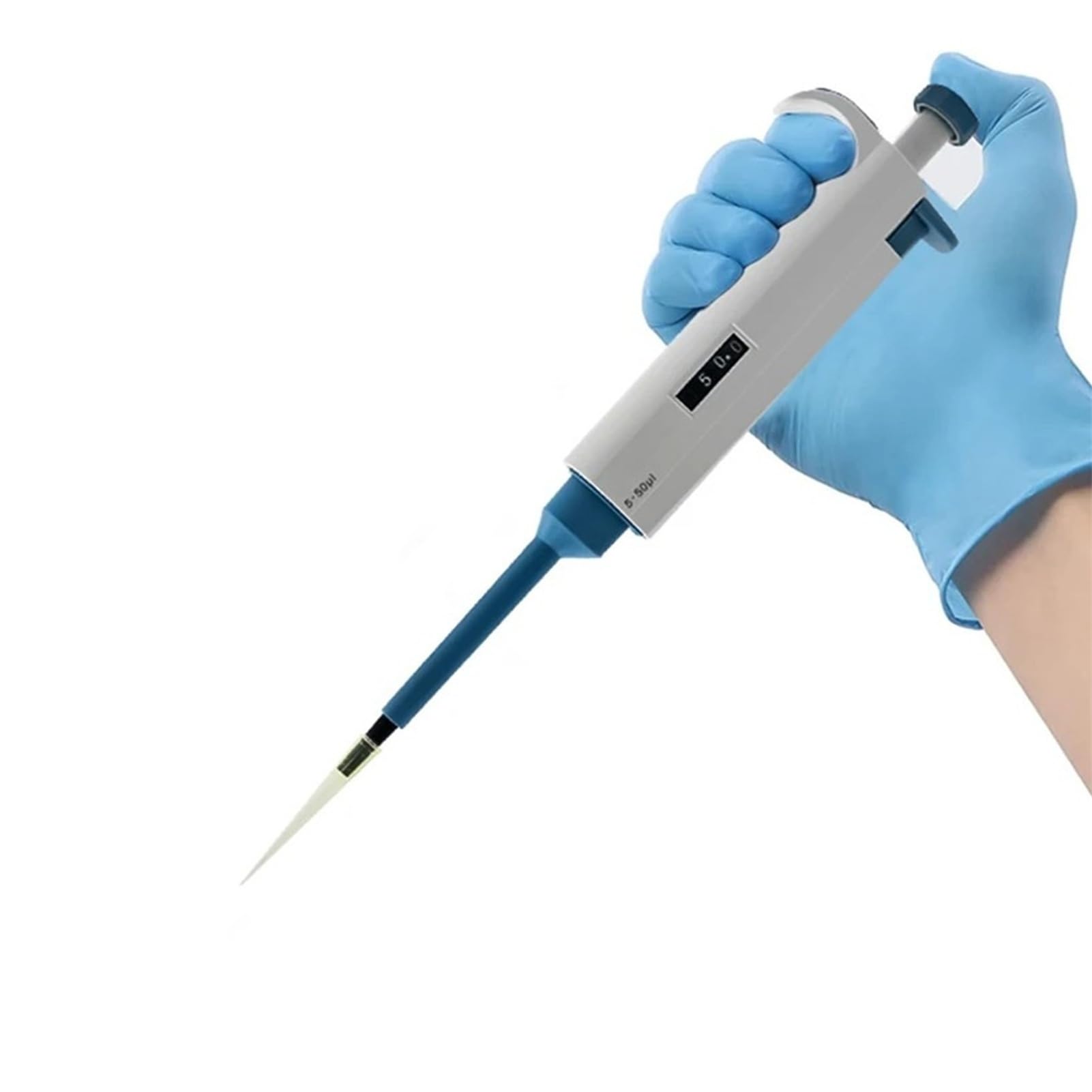 Laborpipette Laborpipette Kunststoff Einkanal Digital Einstellbare Mikropipette Genaue Übertragung(0.1-2.5ul)