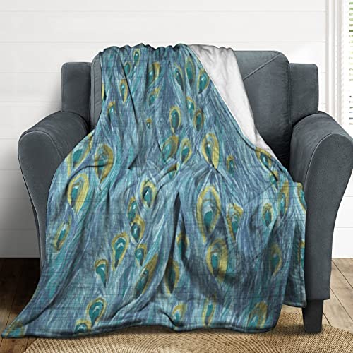 Couverture chic en polaire paon rétro grand format de luxe - 4