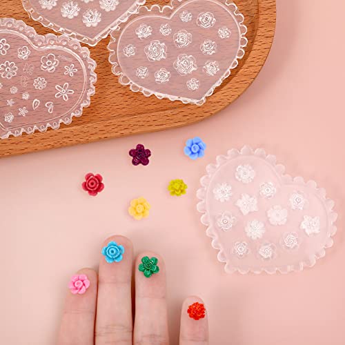 5Pcs Flower Polymer Clay Molds Silicone Polymer Clay Molds For Earing Making Easy To Use Diy Clay Cutters For Polymer Clay Jewelry #TOP2