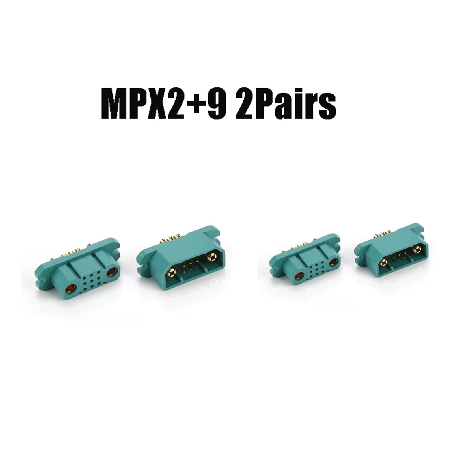 Connettore MPX2+9 JX9 Multi Wire Servo Estensione Maschio Femmina Spina Segnale per RC Aereo Ala Fissa Jet (MPX2-9 2 Coppie)