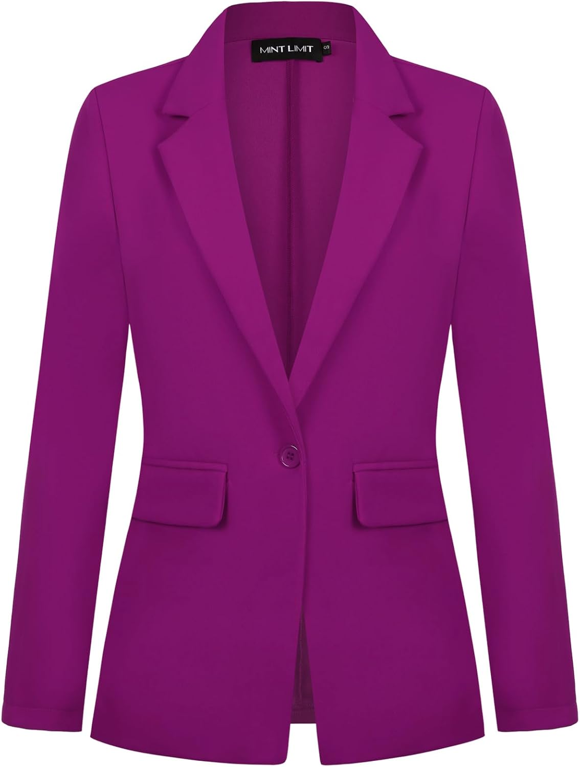 MINTLIMIT Blazers for Women One Button Jacket Suits Notched Lapel Classic Casual Formal Long Sleeve Blazer with Pockets