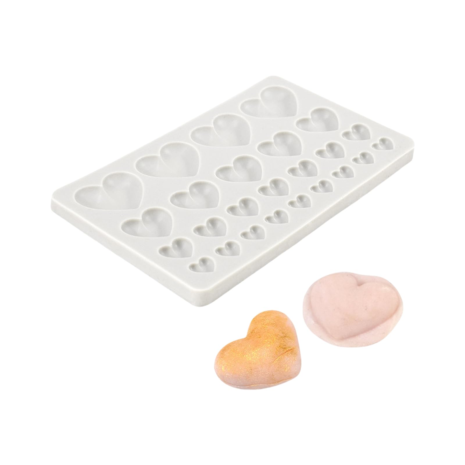 Ksikdeg Multi Cavity Silicone Bakewares Heart Shaped Molds for Chocolate Cake Fondant Candy Baking Tool Kitchen Accessories Easy Releases Cake Mold