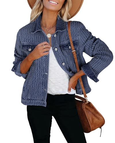 luvamia Women Denim Jacket Women's Jean Jacket Distressed Jean Jackets