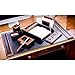 DACASSO Wood & Leather Desk Set - Luxury Leather Desk Pad & Desk Organization Essentials - Office Organization & Executive Desk Decor - (Walnut and Black, 8 Piece)