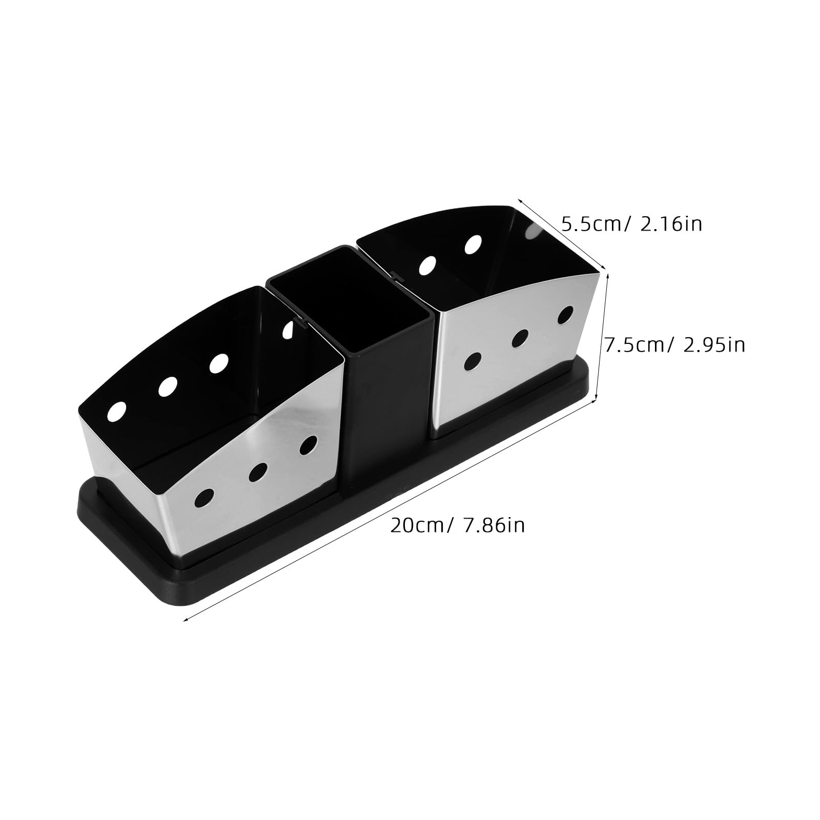 Toyvian Porta Bustine di Zucchero in Acciaio Inossidabile a 3 Scomparti, Organizer Robusto e Affidabile per Caffè e Condimenti, per Locale e Ufficio