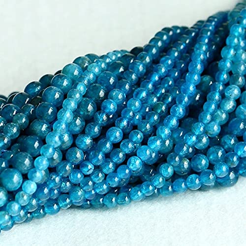 Apatite Bleue 4mm perles naturelles pour remplacer les imitations en plastique