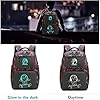 Skateboard Anime Luminous Backpack School Backpack with USB Charging Port for Teen Boys, College School Bookbag Lightweight Laptop Bag with Sling Bag Set, Red - Image 3