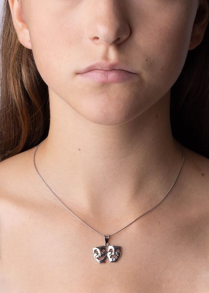 SILVEGO - ZTP48678 - Colgante Unisex de Plata de Ley 925 Máscaras de Teatro