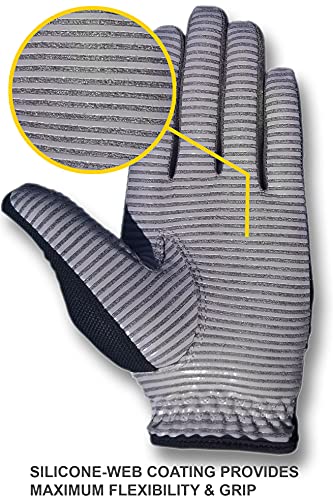 Caddydaddy Claw Golf Glove For Men - Breathable, Long Lasting Golf Glove (Black, Med, Left) #TOP3