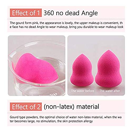 Makeup Sponges, ESARORA 6 Pieces (3+3) Foundation Blending Sponge Flawless Makeup Blender for Liquid Creams and Powders - Multi Color and Saving Money Makeup Sponges