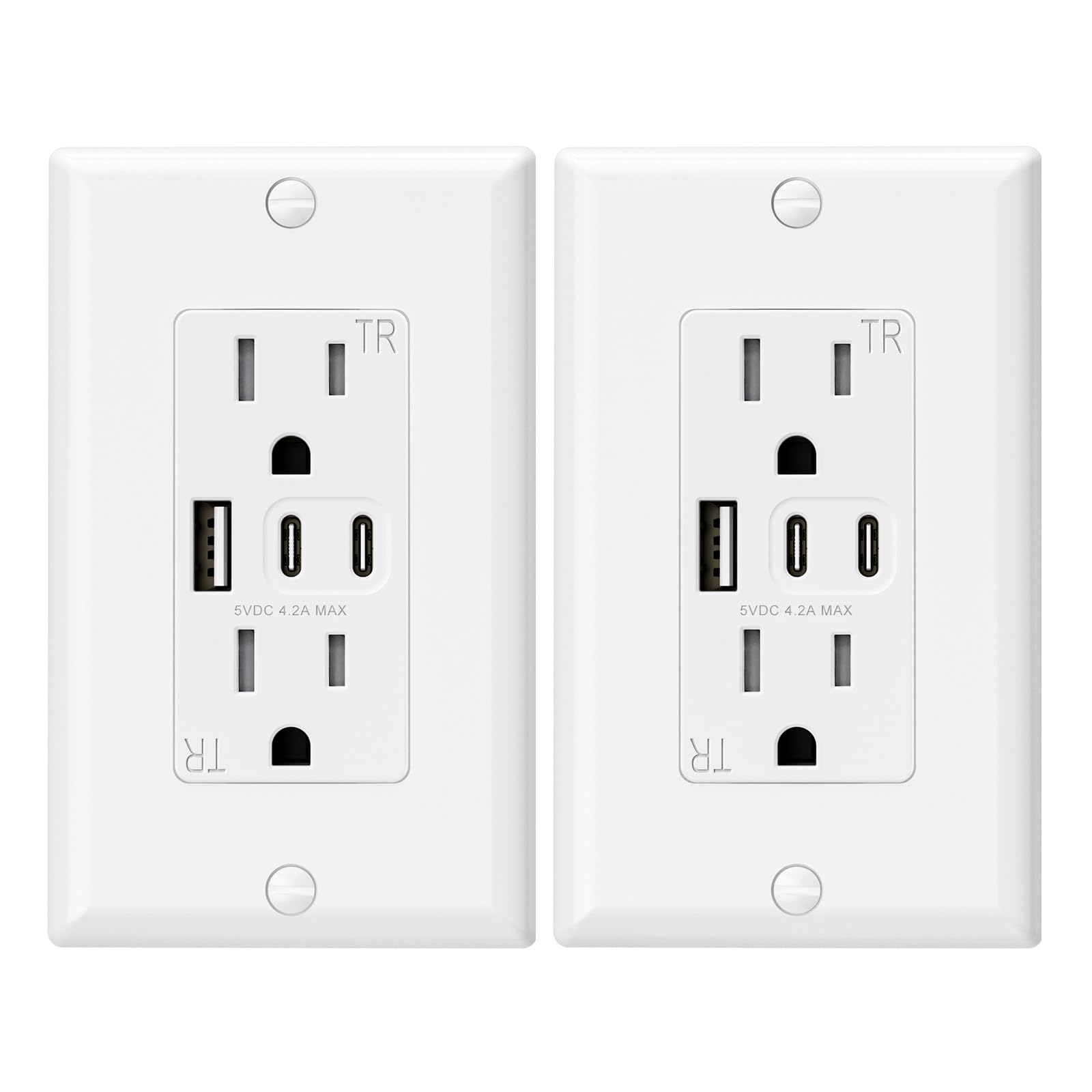 ELEGRP 2-Pack USB Outlet with 3 USB Ports -19 ELEGRP 2-Pack USB Outlet with 3 USB Ports -19