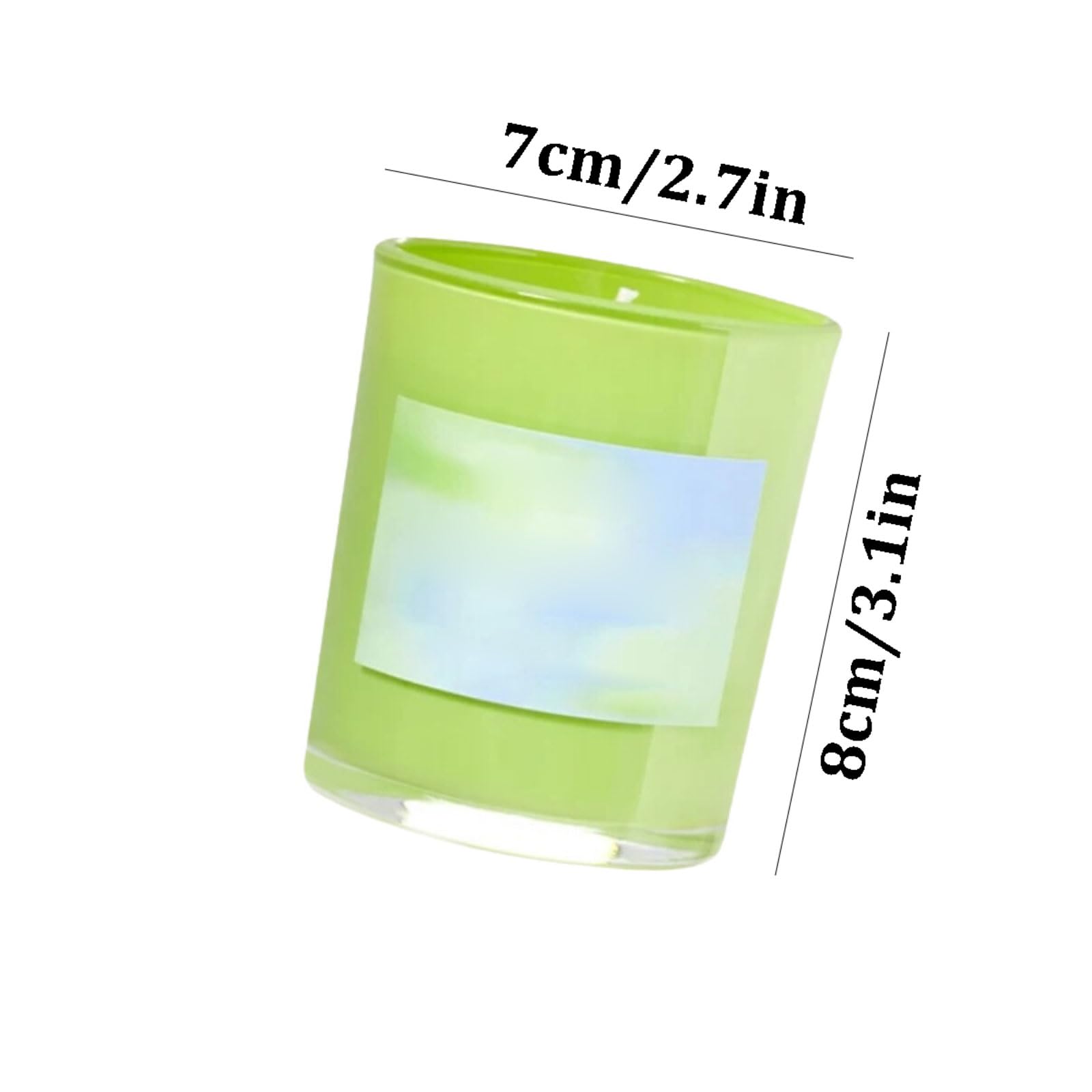 Exquisito Velas de vidrio hechas con cera de soja y aceites esenciales botánicos, velas en tarro reutilizables de larga duración for aliviar el estrés meloso(Blu)