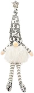 Fancy Tomte Christmas Gift, Scandinavian Fairy, Glowing Santa Claus, Long Legs, Stylish, Interior, Christmas Ornament, Room Accent, Decorative, Yurt Tomte Large, Gray ntl-g