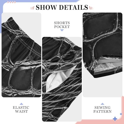 Boys' Pants Black Snake Skin Scales Long Bottoms Jogger Pants Elastic Waist Trousers with Pockets S-XL4