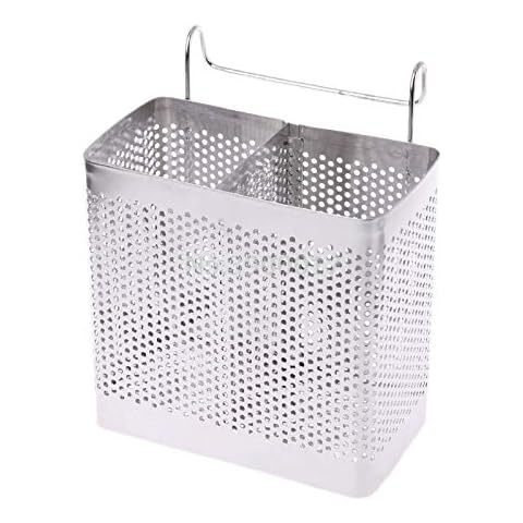 Zonfer Stainless Steel Cutlery Holder with Hooks Cover