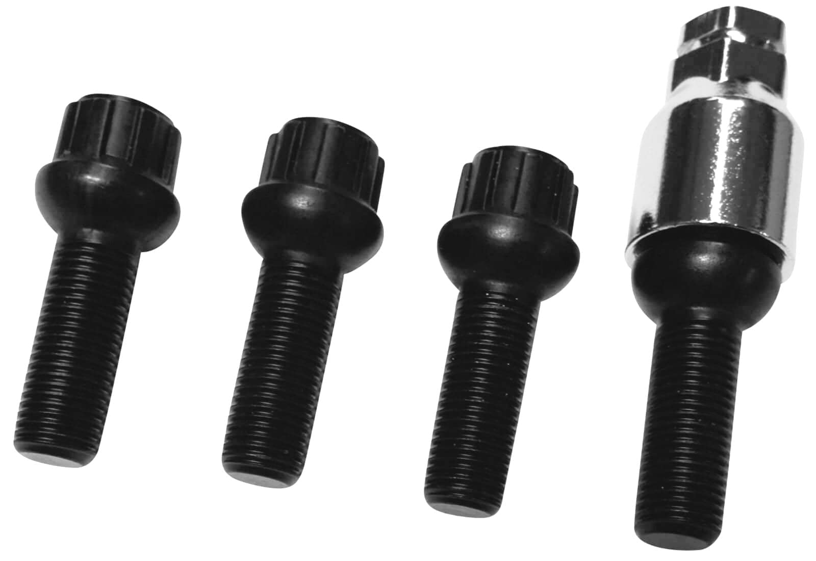 Felgenschloss M14x1,5x38mm Kugelbund R13 4x schwarze Felgenschlösser Felgensicherungen Radsicherungen Felgen-Diebstahlschutz Felgen-Diebstahlsicherungen Radschlösser Radschrauben Radbolzen Schrauben