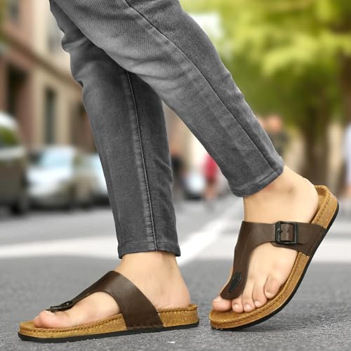 Image of Leatherful Men's premium leather slipper | Genuine Leather upper | Suede Leather Insole | PU sole | Stylish flip flop for men |