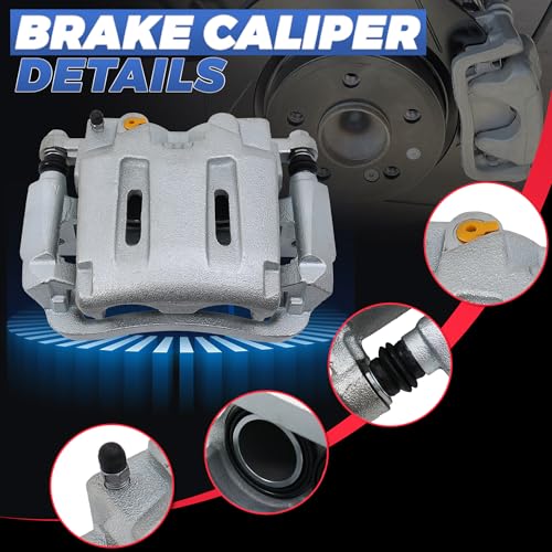 Image of 18B5022 18B5023 Front Disc Brake Calipers Compatible with 05-12 Ford F-250 | 2PCS Front Driver & Passenger Side Calipers with Bracket, Compatible with 2005-2012 F-250 /F-350 Super Duty