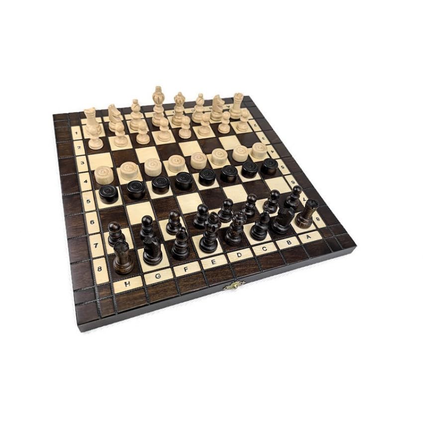 Scacchi olimpici 2 in 1 + dama 35x35 cm