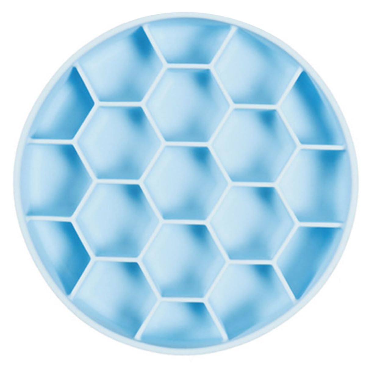 Anti Erstickungs Hundenapf mit Slow Feeding, Blau, Silikon | Abgerundete Form, Kippsicheres Design, für Langsame Fütterung, Einzigartiges Ornament