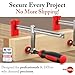 T track clamp Heavy Duty F Clamps for Woodworking – 2 Pack, 630 Lbs Clamping Force, Table Saw Fence, Joiner Tool, Bench, Drill Press – Rubber Tips Scratch-Resistant, Ideal for DIY Projects & Saw Rail