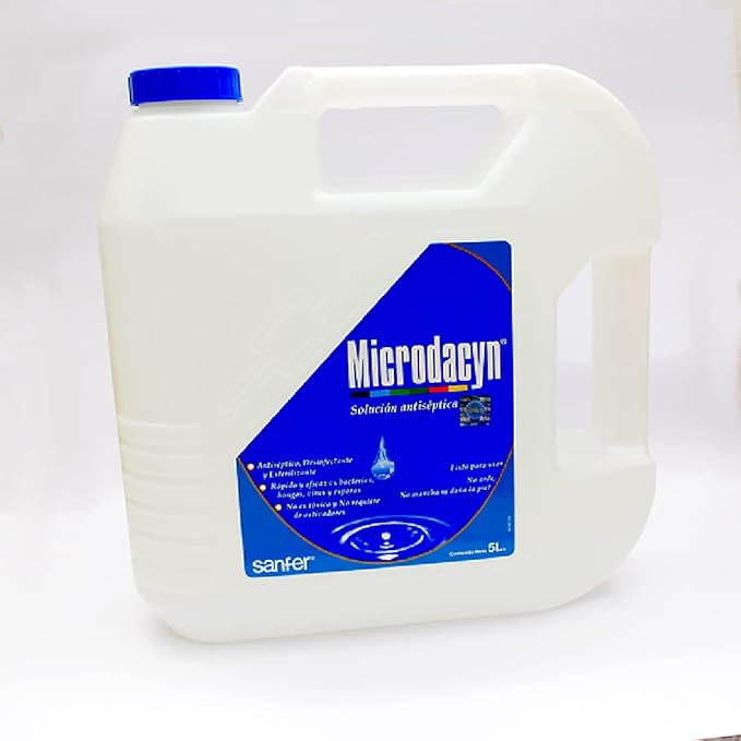 SOLUCION MICRODACYN ESTERILIZANTE Y ANTISEPTICA 5 LITROS : Amazon.com ...