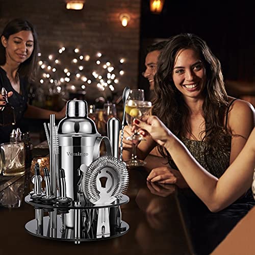 Shaker à cocktail ensemble barman 20 pièces et coffret de mixologie