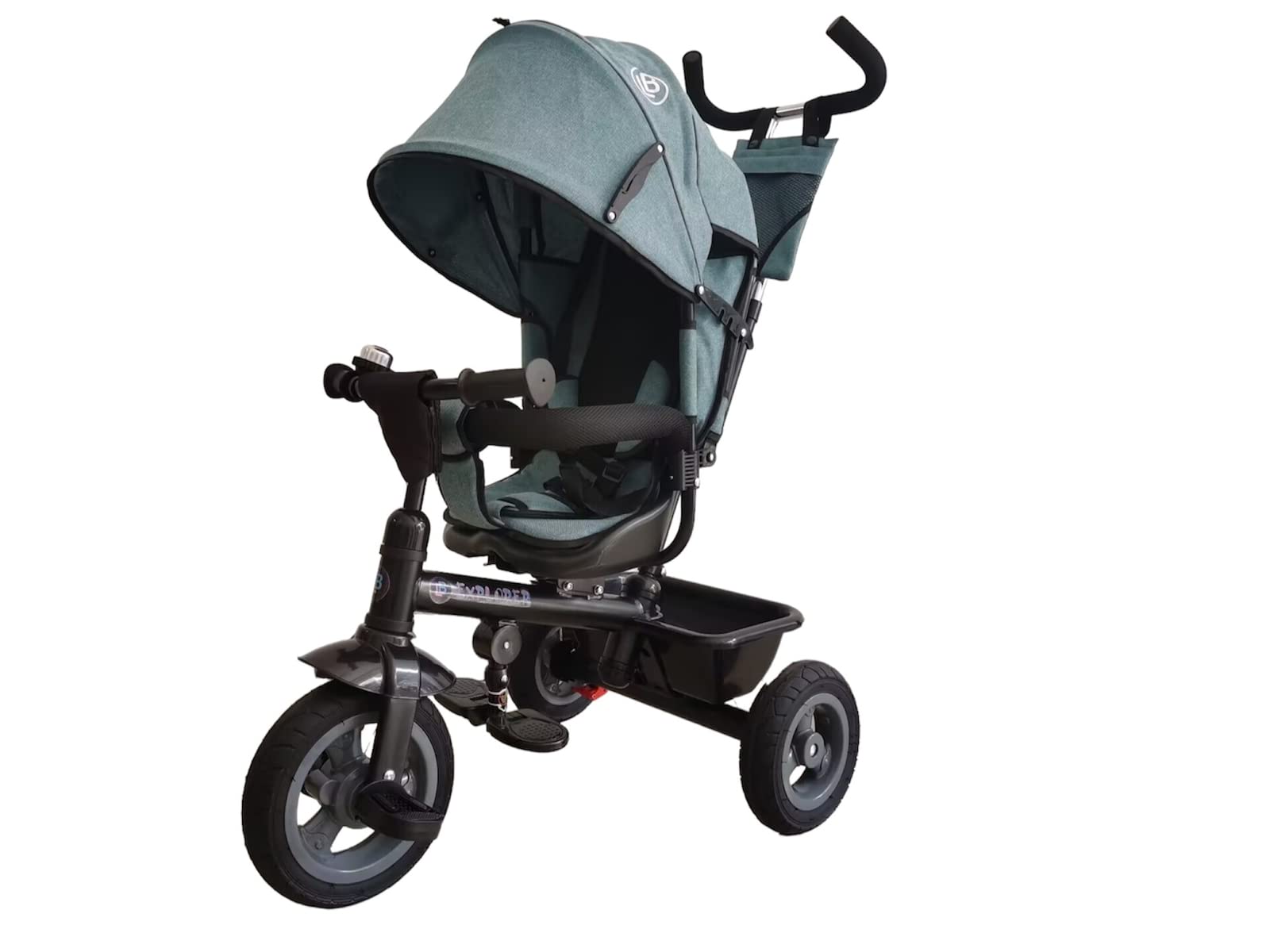 Lovely BabyLB 375 Tricycle, Baby Push Trike, Kids First Bike, Pushchair, with Sun Canopy, Parent Handle & Footrest