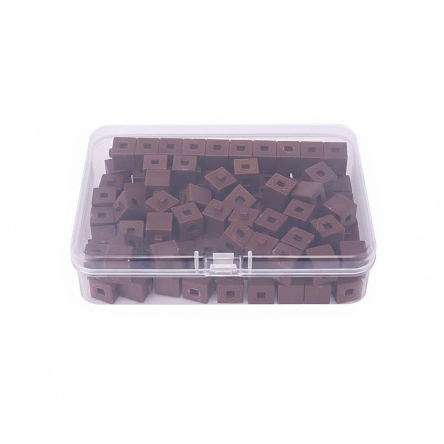 300 Pieces Connecting Math Cubes Develops Science Skills Math Linking Cubes Connecting Counting Blocks Easy to Connect, Brown, 100 Pieces | Mathematics | Educational-image-35