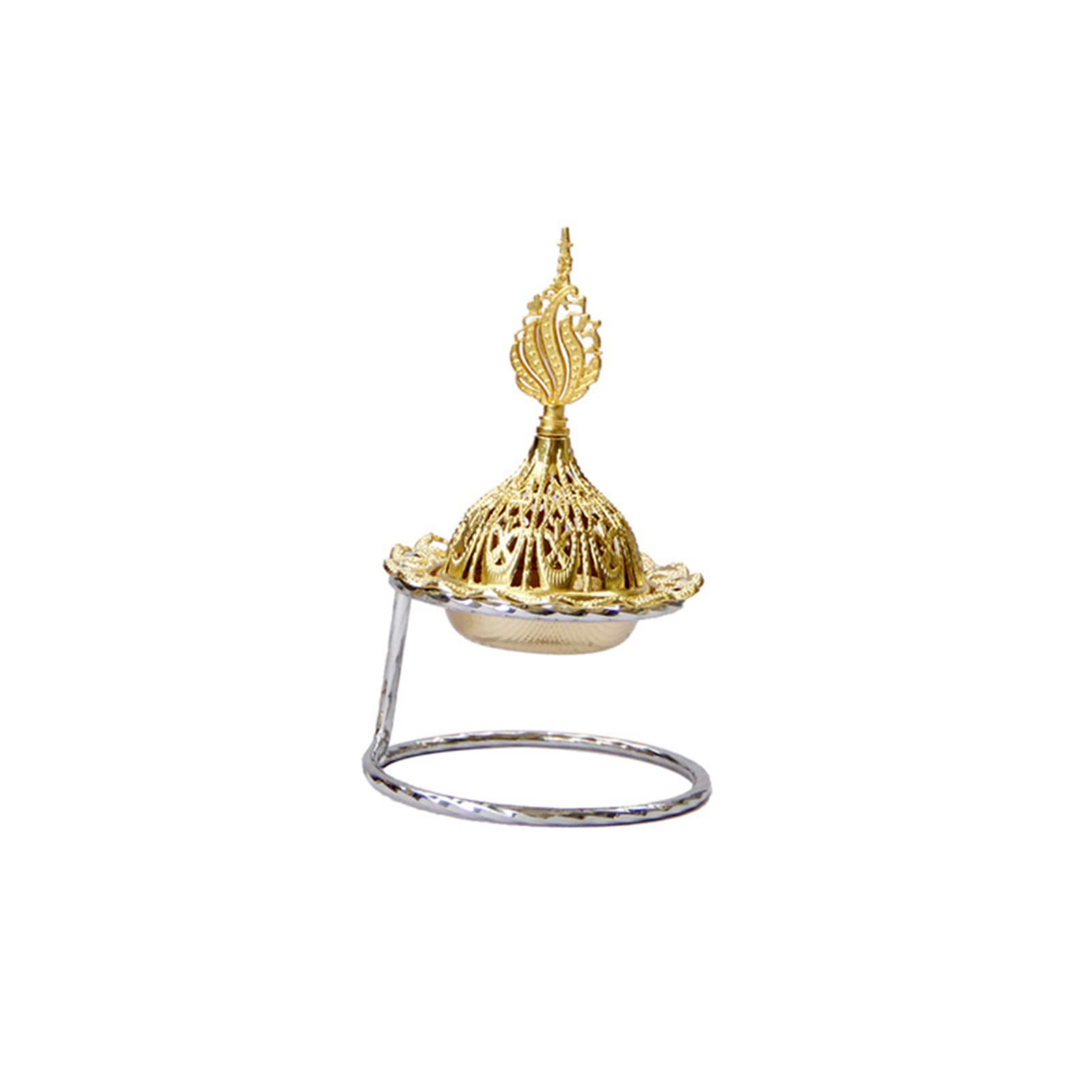 Kalttoy Arab Metal Burners Aromatherapies Holder for Dormitory Room Bedroom Tabletop Decoration Small Burners Holder