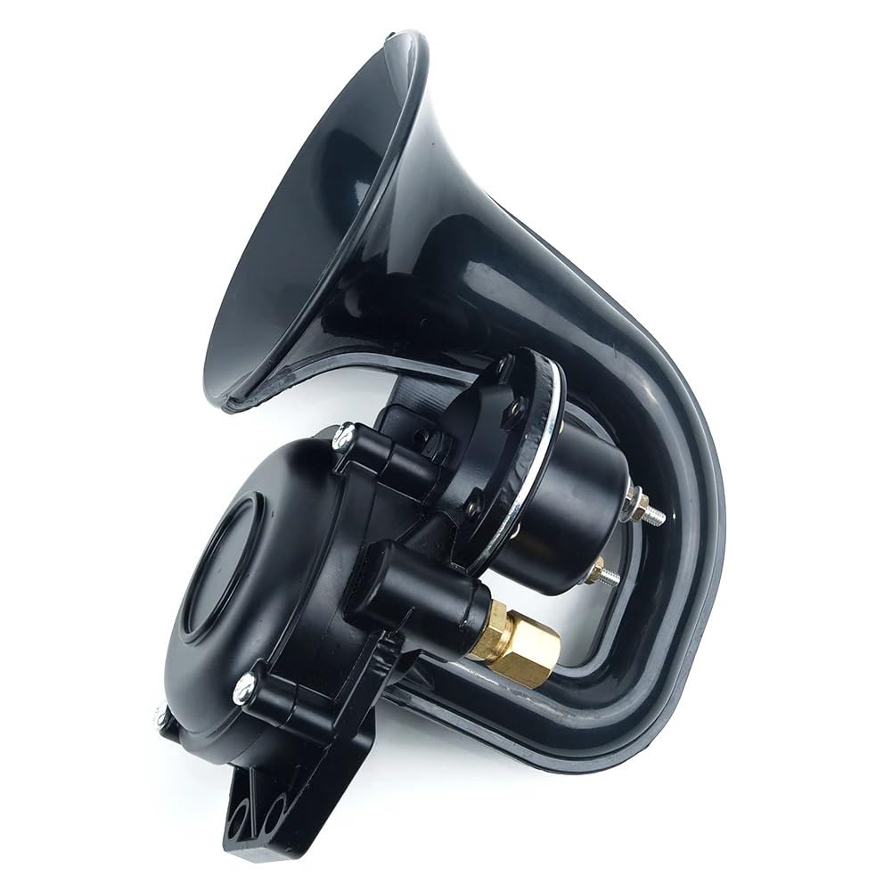 Bocina Coche,Claxon Coche 1 unid para automóvil Black 48W 24 V 300dB Cuerno de Caracol Accesorios de modificación de automóvil