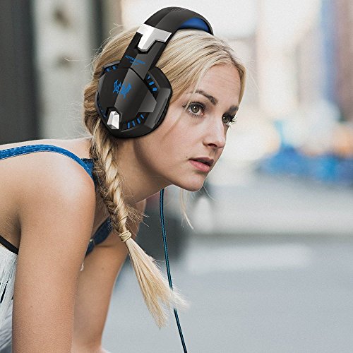 Andoer EACH G2000 Over-ear gaming-hoofdtelefoon, headset, oortelefoon, hoofdband met microfoon, stereo bass, LED-licht voor PC Game - Afbeelding 8