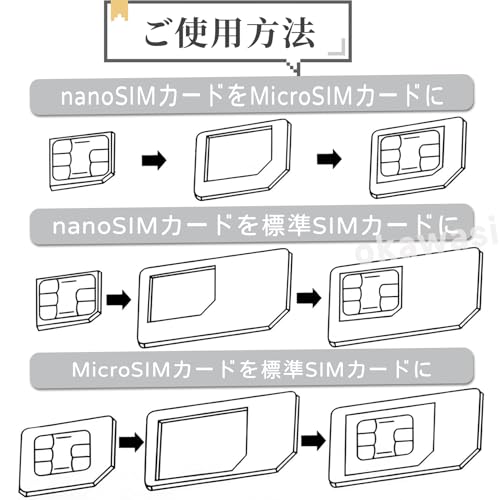 OKAWASI SIM MicroSIM 変換アダプタ 5個セット 互換性 アダプタ変換キット 取り付けが簡単 SIMカード用コンプリートセット 旅行用 日常生活用