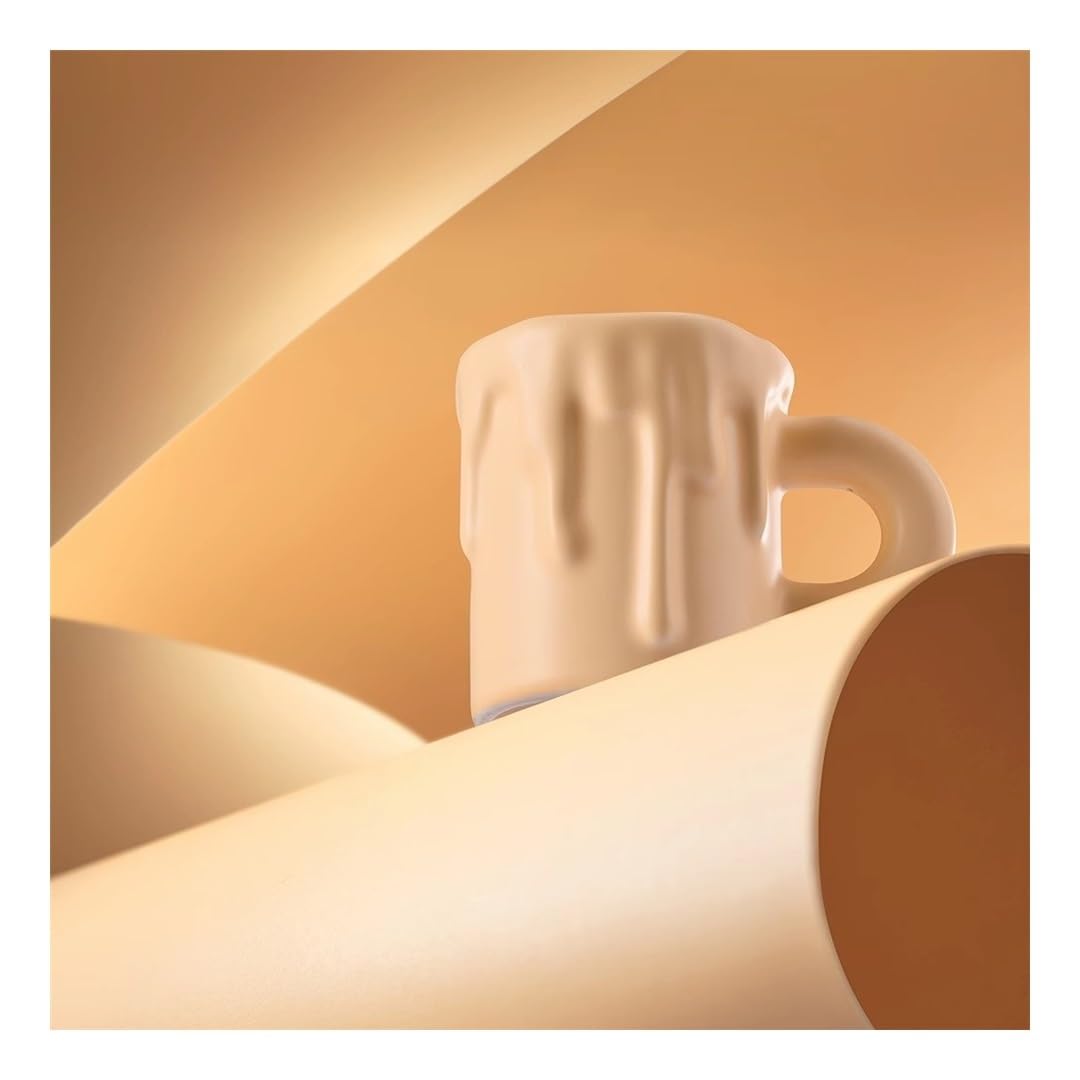 Ceramiczny kubek do kawy Nordic Style Original Design Ceramic Coffee Mugs Couple Macaron Mugs Multicolor Optional 8.4 Ounces Milk Cup Breakfast Cups Filiżanki kawy(Yellow)