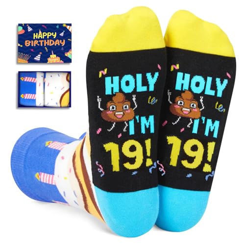 HAPPYPOP 19th Birthday Gifts Socks Ideas - Presents for 19