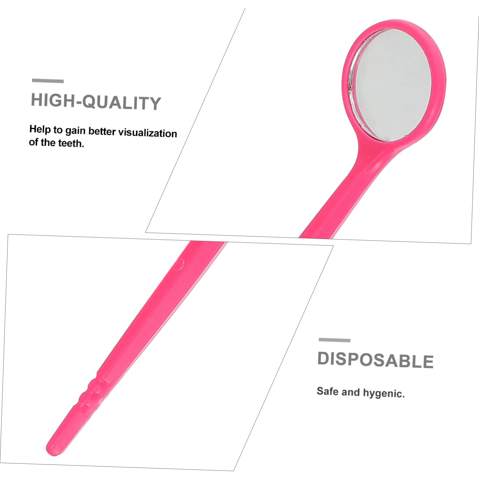 Amosfun 3 Set Kit Di Specchietti Orali Per Denti Strumento A Forma Di Dentista Riflettore Intraorale Per Adulti Con Specchietti Monouso Morbidi Specchietti Per Visita Orale 20 pezzi*3