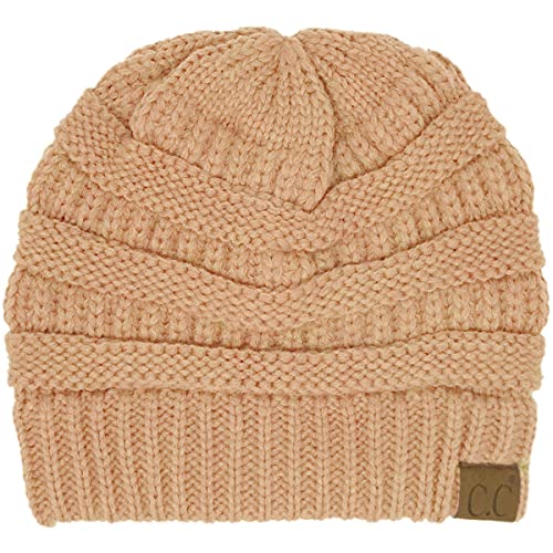Image of Hatsandscarf CC Exclusives Solid Color Beanie Tail Hat for Adult (MB-20A)