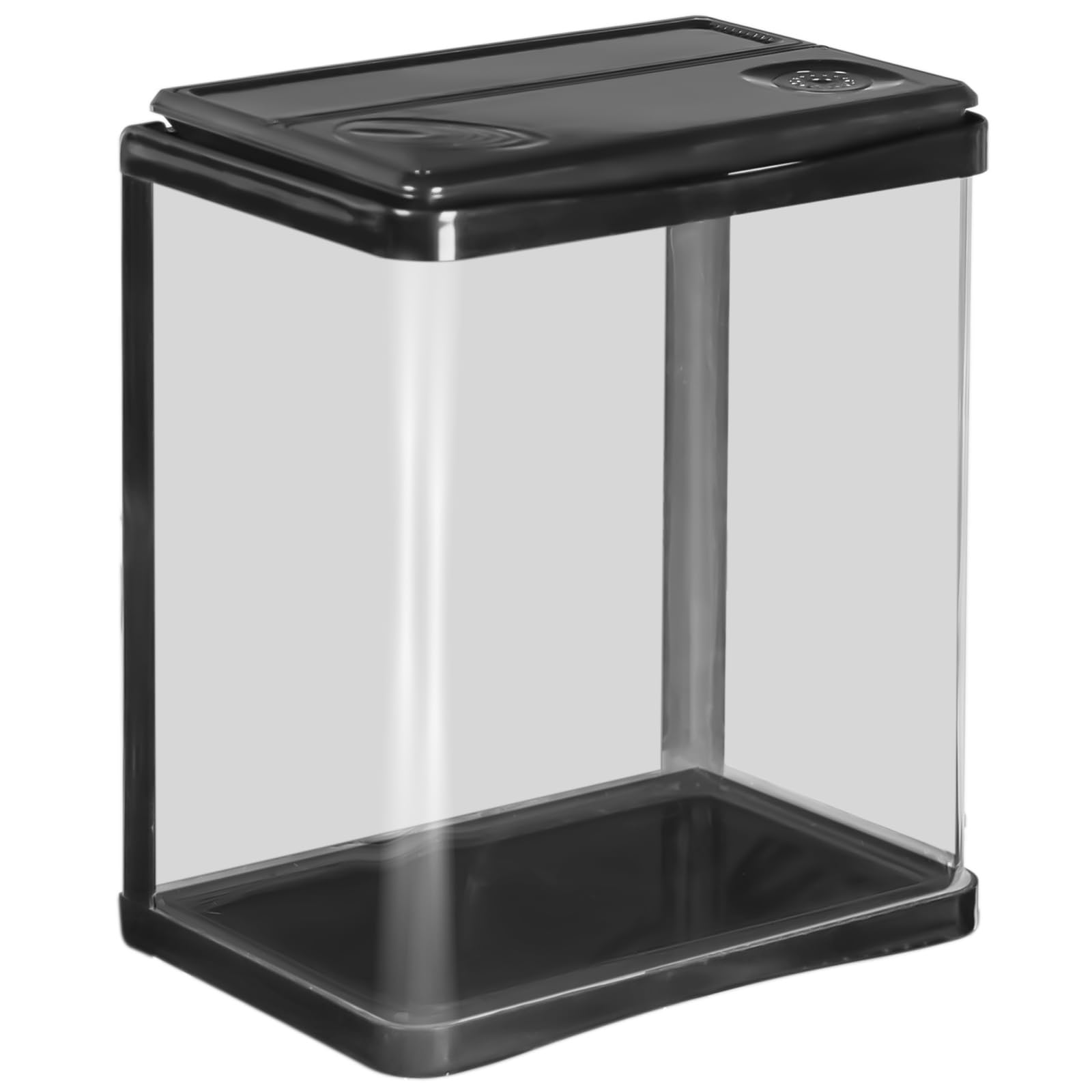 Arona – Elegante Juego de Acuario de 3 litros en Negro – Juego Completo con Filtro, iluminación LED y Cubierta – Ideal para Principiantes, Oficina y hogar