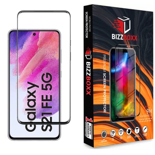 Image of Compatible With SAMSUNG Galaxy S21 FE 5G | S21 FE 5G 2023 | Military Grade Tempered Glass | Full Screen Coverage-Edge to Edge | 9H Hardness | With easy Installation Kit (Pack of 2)