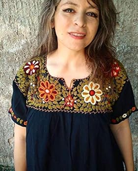 amazon mexican embroidered dress Toddler Girls Traditional AUTHENTIC MEXICAN Off-shoulder Floral Embroi –  Puerta21shop main image 0