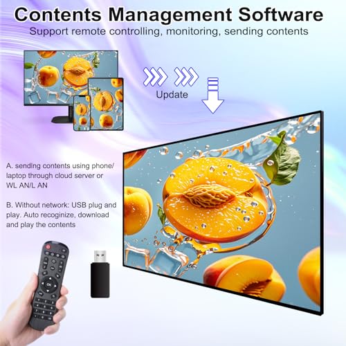 ZLPOWER 55\" Digital Signage Kiosk Non Touch Screen Digital Kiosks Interactive Displays Wall Mounted 4K IPS LCD Screen Commercial Totem with Android 11 System Interactive Advertising Media Player