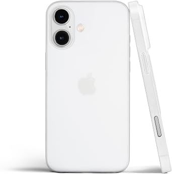 totallee Thin iPhone 16 Plus Case, Thinnest Cover Ultra Slim Minimal - for Apple iPhone 16 Plus 2024 Frosted Clear