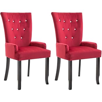 Stuhle Mobel Wohnen Vidaxl 2x Esszimmerstuhl Rot Samt Kuchenstuhl Polsterstuhl Stuhl Essstuhl Patronlarinensesindeyiz Org